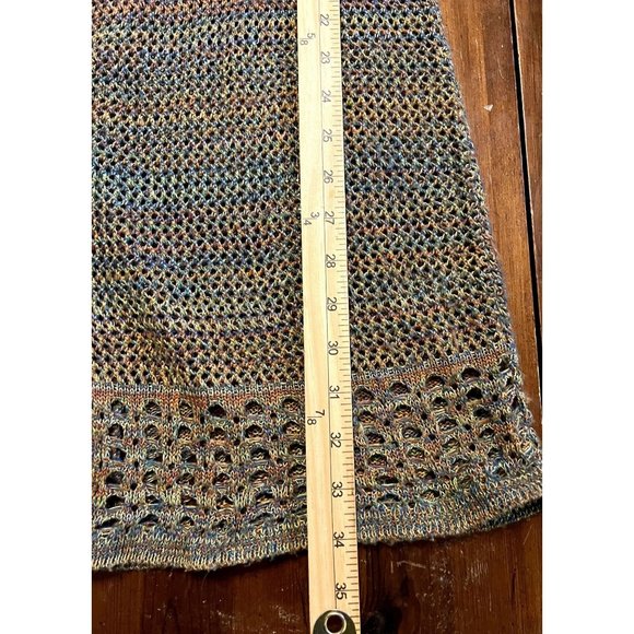 New Direcctions women's multicolor open weave twist front, light weight sweater - Picture 10 of 10